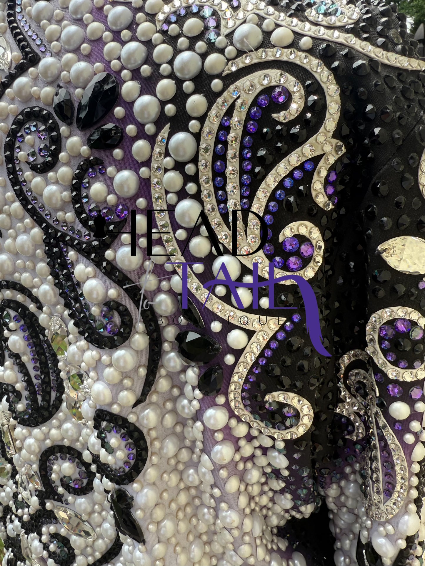 Lindsey James Show Clothing Purple, White, Black & Pearl Jacket - 3XL