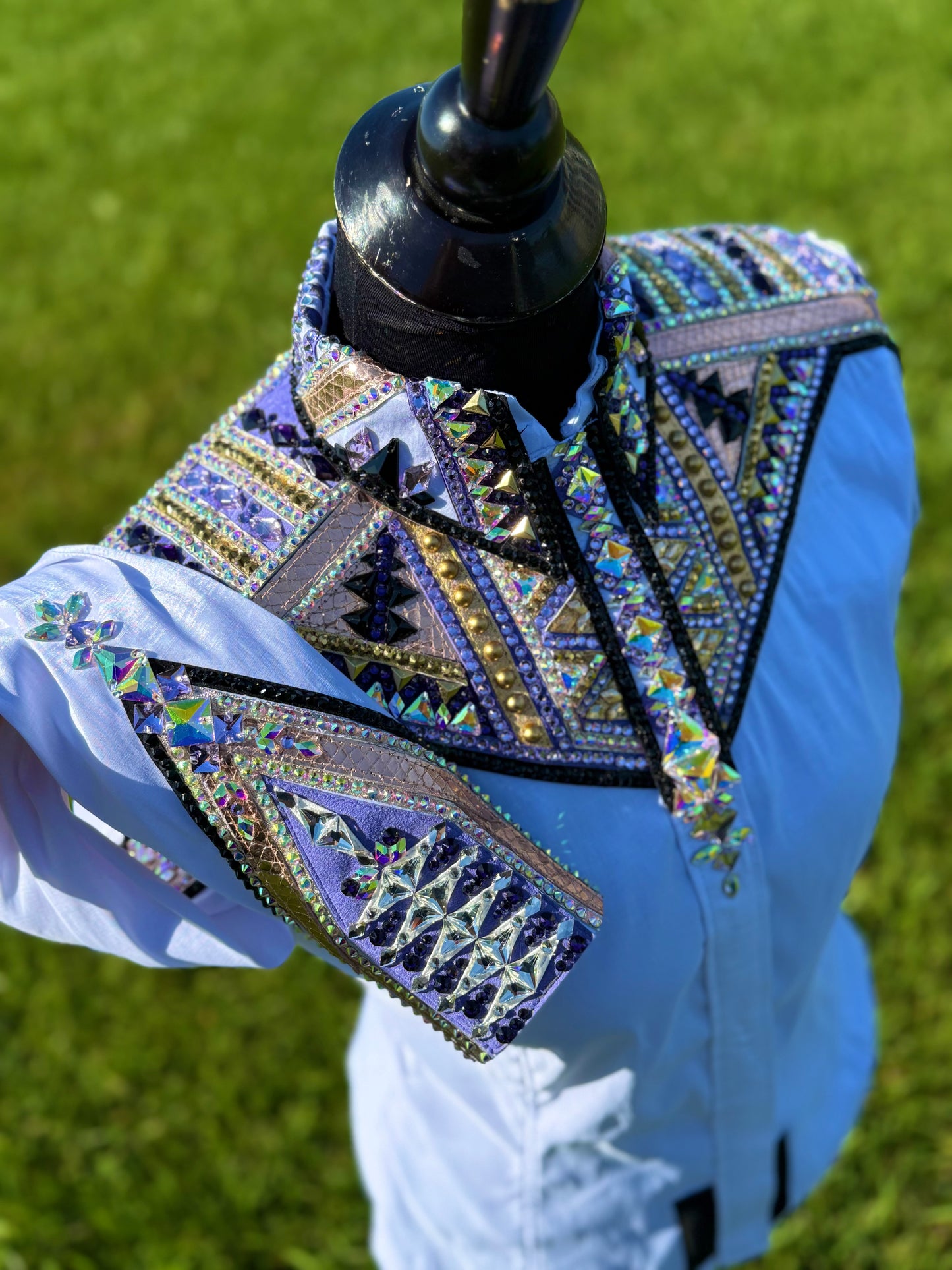 Kara Langeland White, Lilac & Gold 1/2 Sleeve - Medium/Large