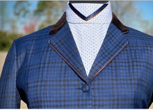 Load image into Gallery viewer, Navy &amp; Brown Small Plaid w/ Velvet and Double Piping - Size 16
