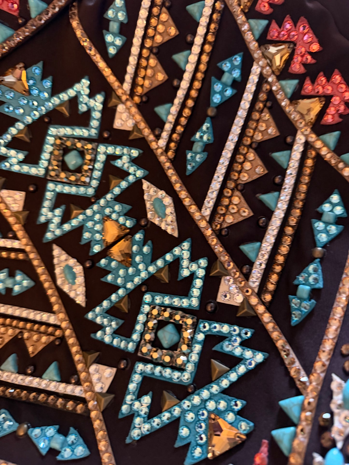 Sara Longworth Brown, Turquoise, Coral & Gold Showmanship Jacket + Pants - YOUTH