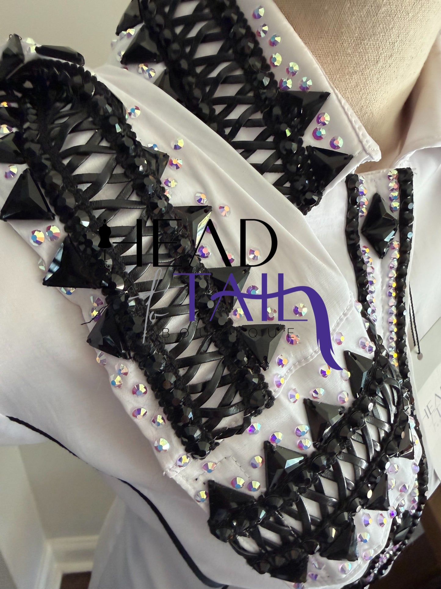 Kevin Garcia Originals White w/Black Leather Lace up - Size 6