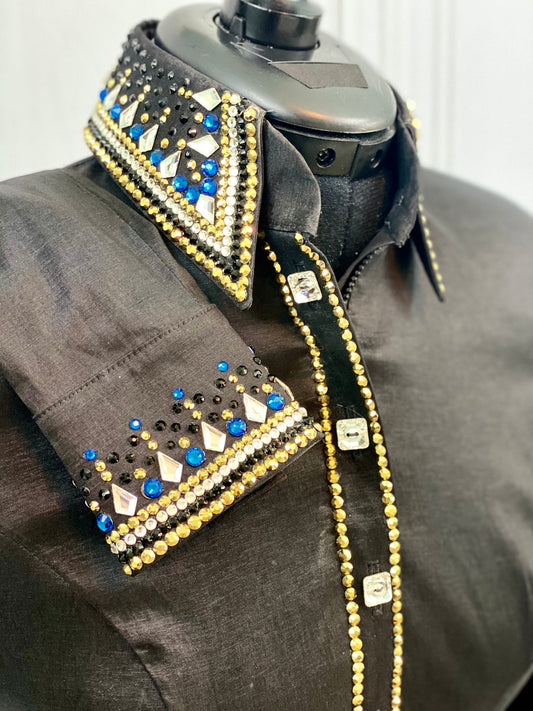 Lindsey James Black, Royal, White, Gold & Glamorous - Small - FINAL SALE