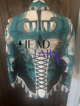 Load image into Gallery viewer, Paula&#39;s Place Teal, White &amp; Black Jacket -  Medium
