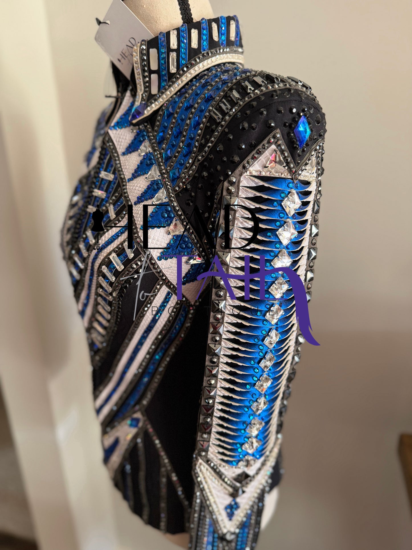 Juls Collection Black, Blue & White Jacket- YOUTH Large/ADULT X-Small