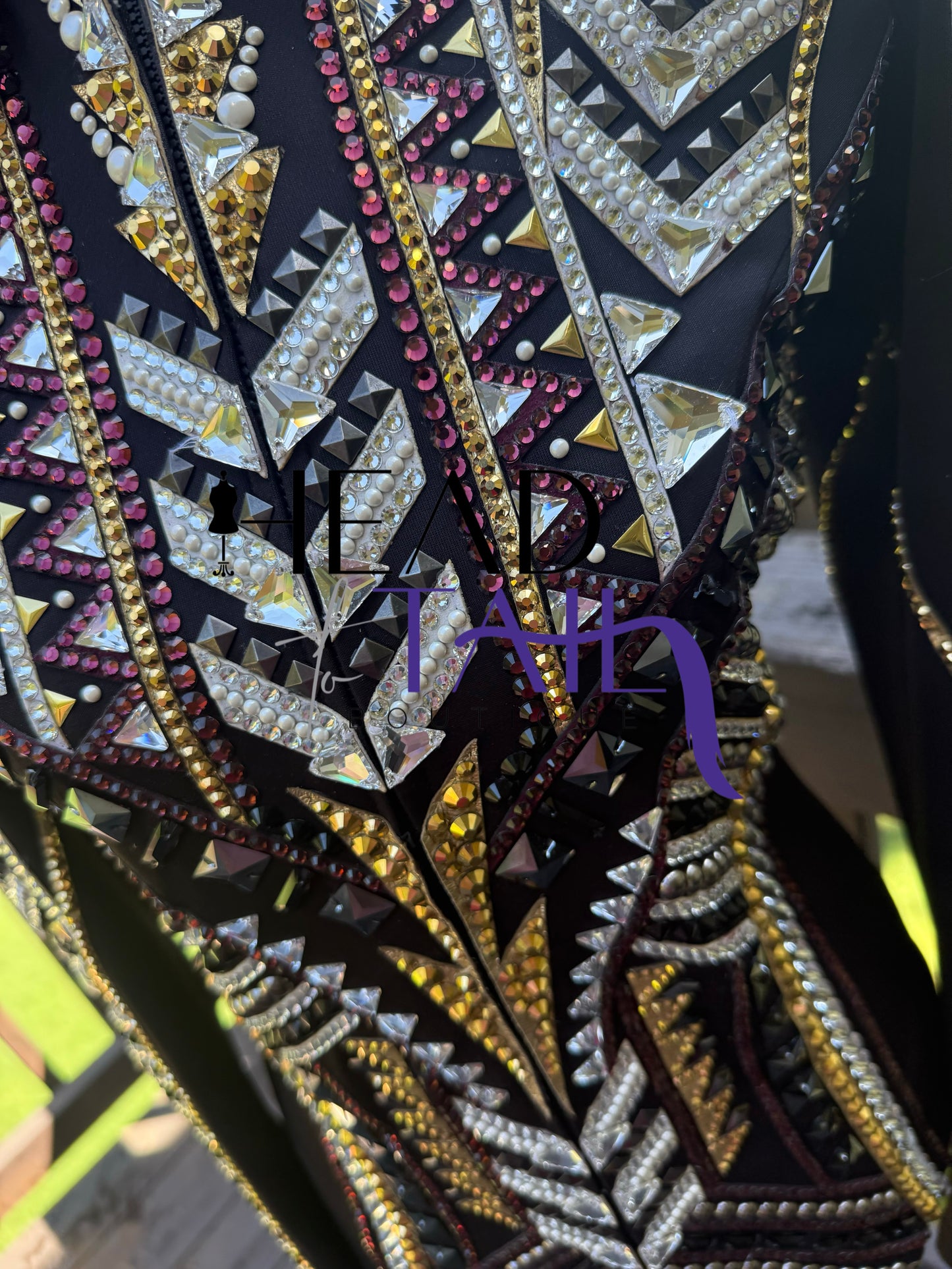 Lindsey James Show Clothing Black, Silver, Amethyst & Gold Showmanship Jacket - Small/Medium