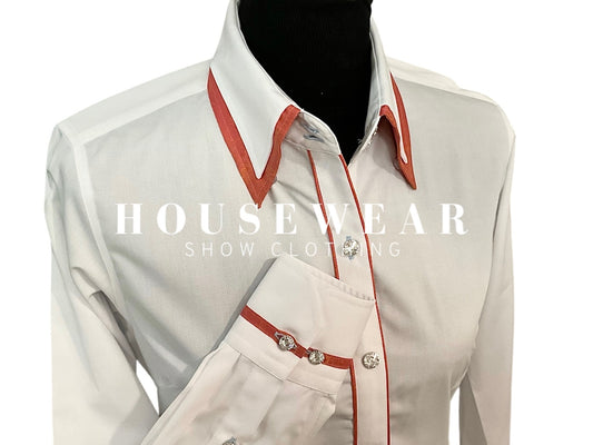 HouseWear Tailored Collection White & Peach - Medium