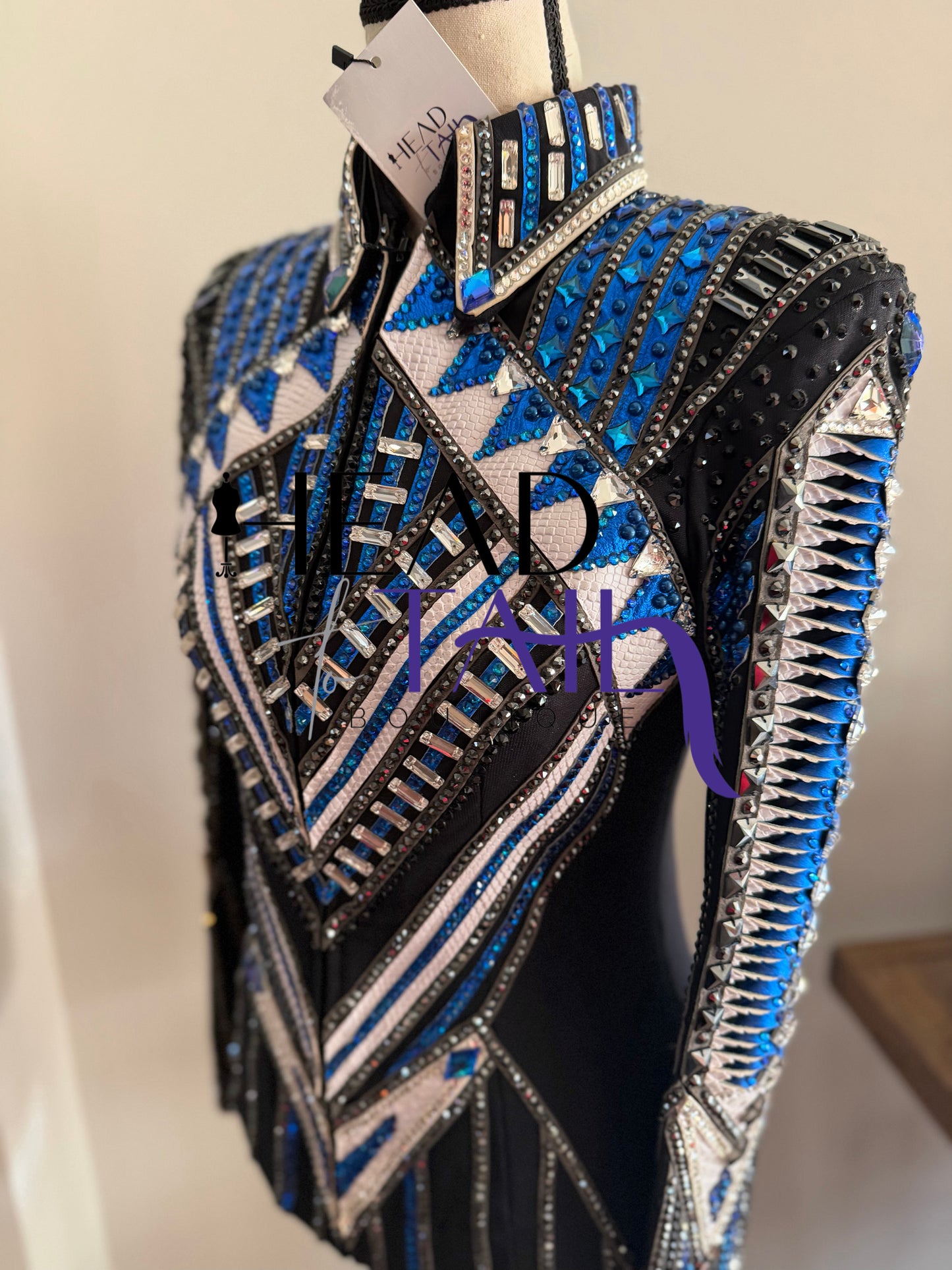 Juls Collection Black, Blue & White Jacket- YOUTH Large/ADULT X-Small