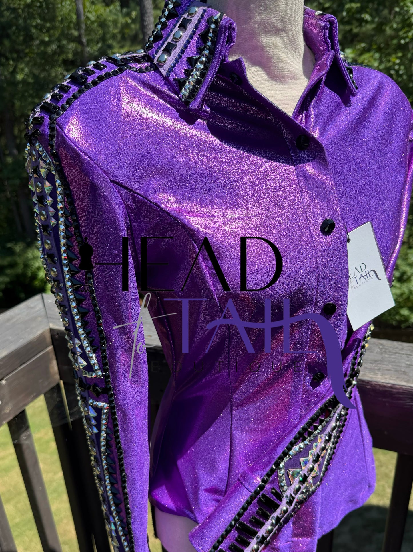 Kevin Garcia Originals Royal Purple Metallic Full Sleeve Design - Size: Custom Piece APX 6/8 SHORT