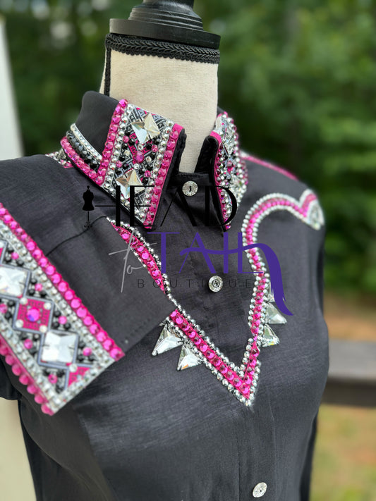 Kevin Garcia Originals Black & Pink w/ Western Yoke- Size 8