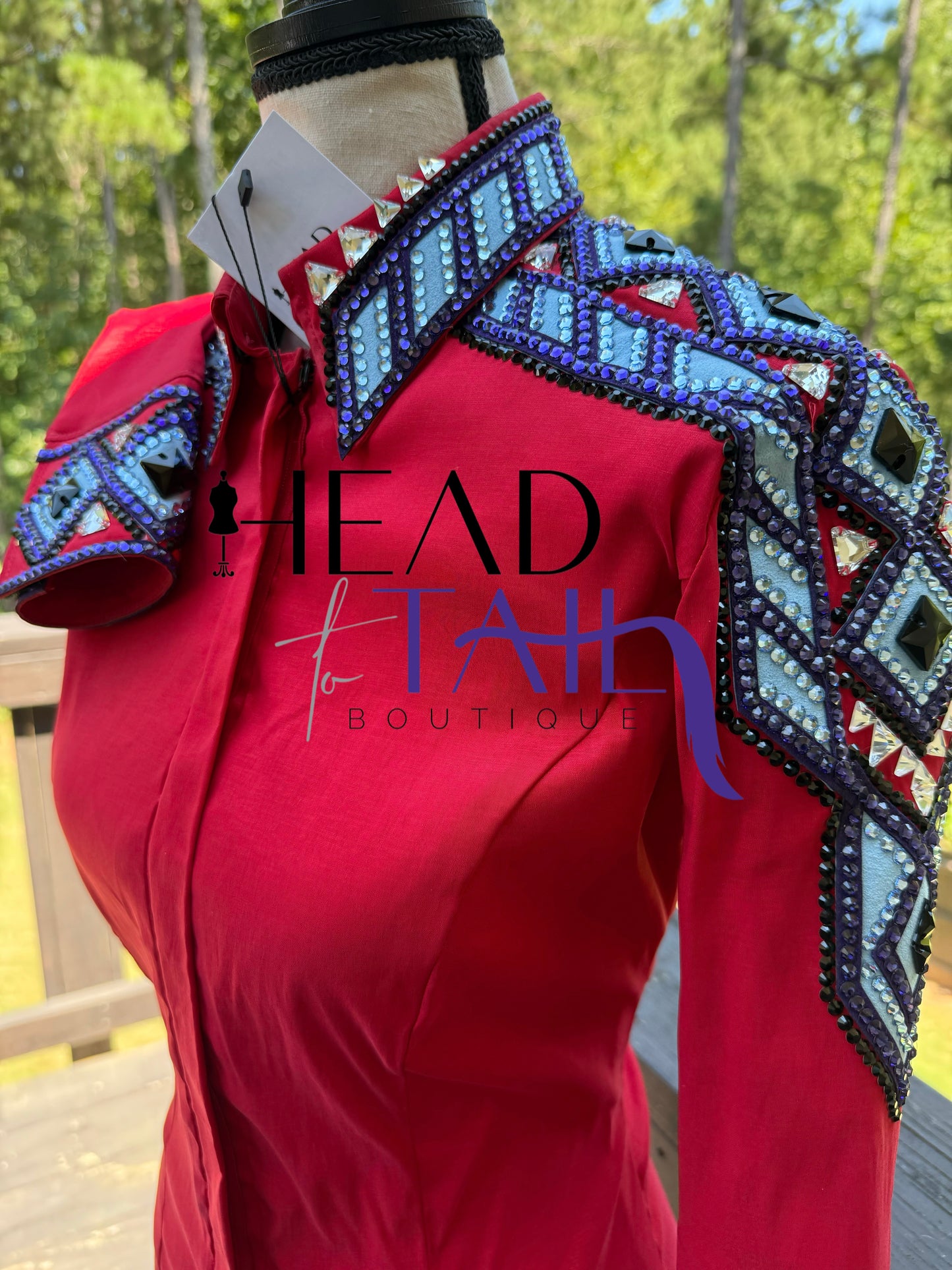 Kevin Garcia Originals Deep Red & Purple with Shoulder Design and 1/2 Sleeve - Custom Piece APX 6