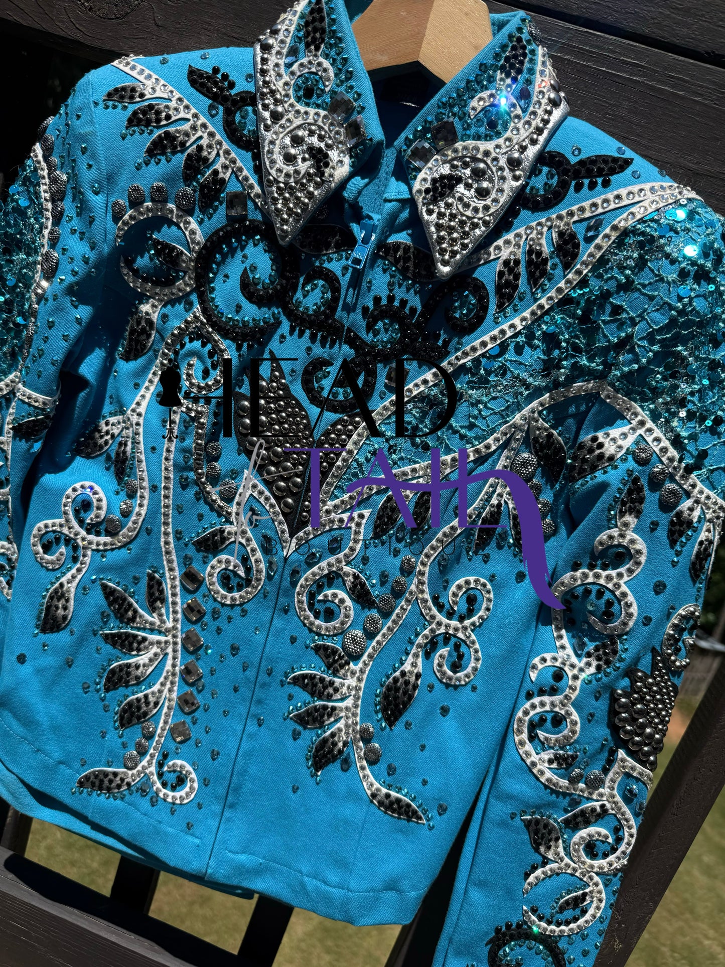 Lindsey James Show Sky Blue, Black & Silver Jacket - YOUTH