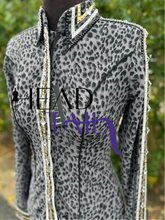 Load image into Gallery viewer, Lindsey James Show Clothing Black &amp; Grey Leopard with Gold Day Shirt - X-Small
