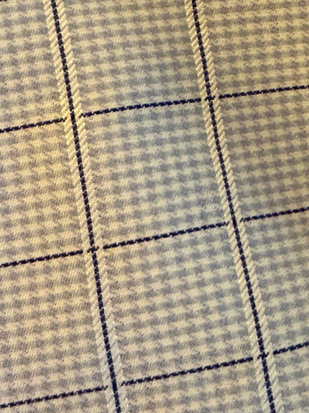 Boo Yah Light Blue Square Print with Navy V and Navy Thick Piping Collars - Size 34