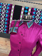 Load image into Gallery viewer, Coffman Show Clothing Fuschia with Ruffle Sleeves - Medium
