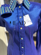 Load image into Gallery viewer, Jolene&#39;s Designs Royal Blue w/ Teal Day Shirt - Small/Medium - FINAL SALE
