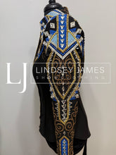 Load image into Gallery viewer, Lindsey James Show Clothing Black, Blues, Browns &amp; Gold Day/Hsmp Shirt - X-Small/Small
