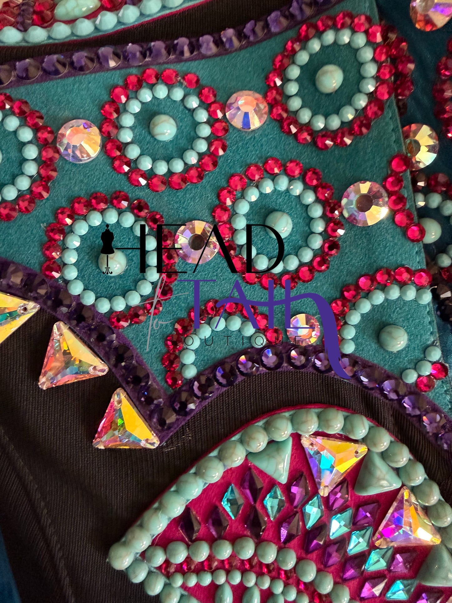 Kevin Garcia Originals Teal, Purple, Magenta & Turquoise Shirt & Bolero - Size 6/8