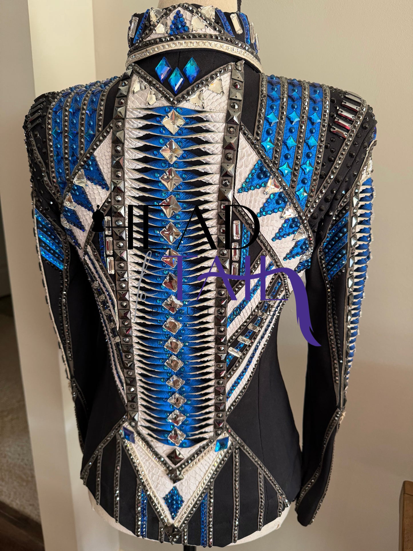 Juls Collection Black, Blue & White Jacket- YOUTH Large/ADULT X-Small