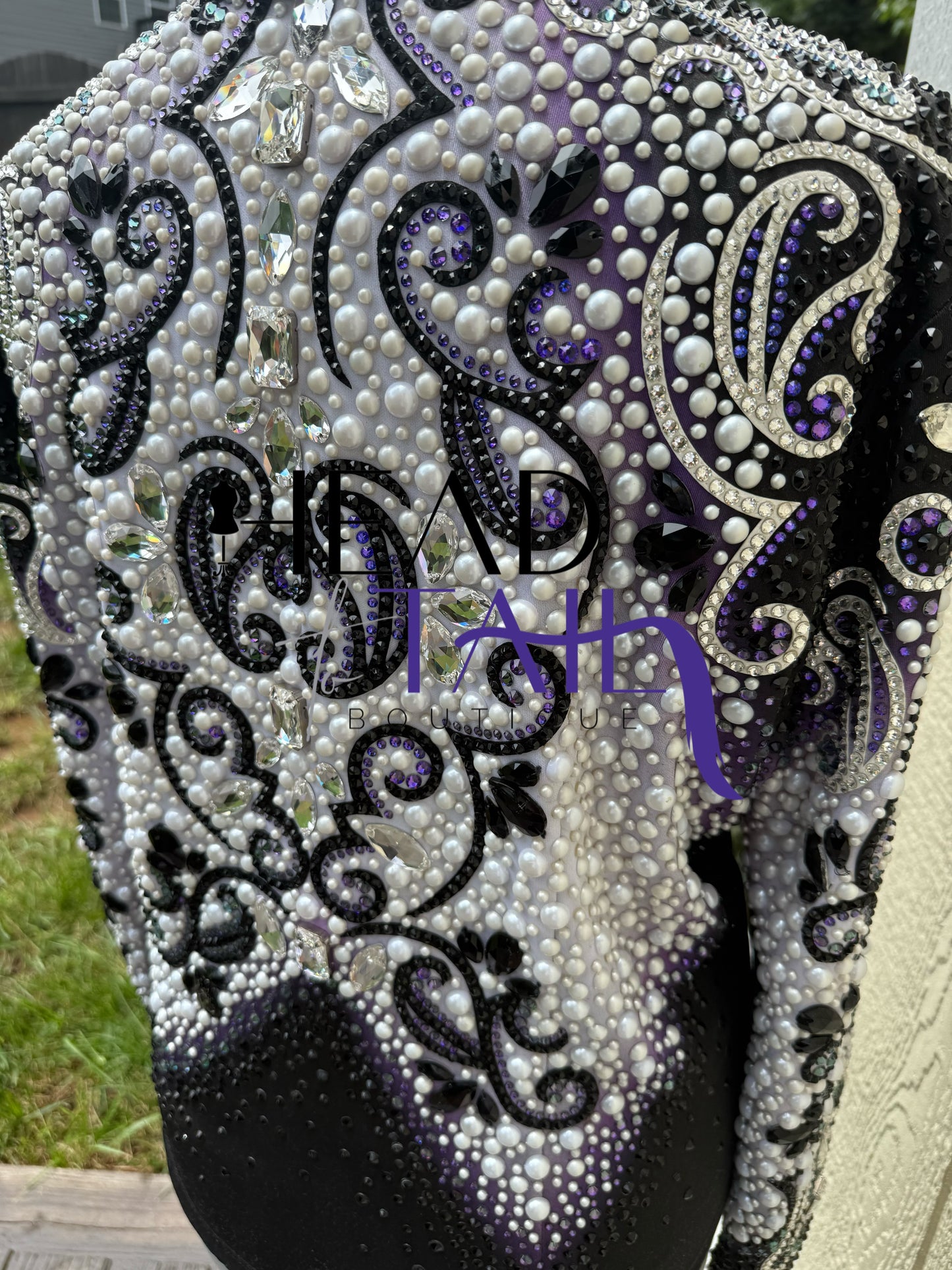 Lindsey James Show Clothing Purple, White, Black & Pearl Jacket - 3XL