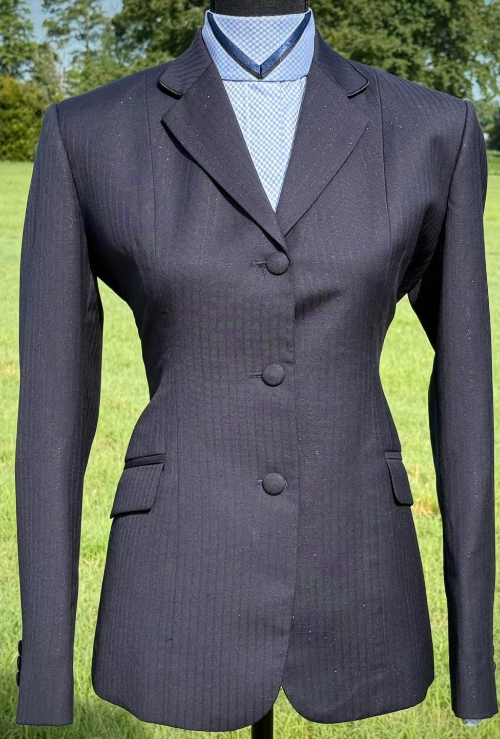 Boo Yah Navy Stripe and Navy Piping - Size 6