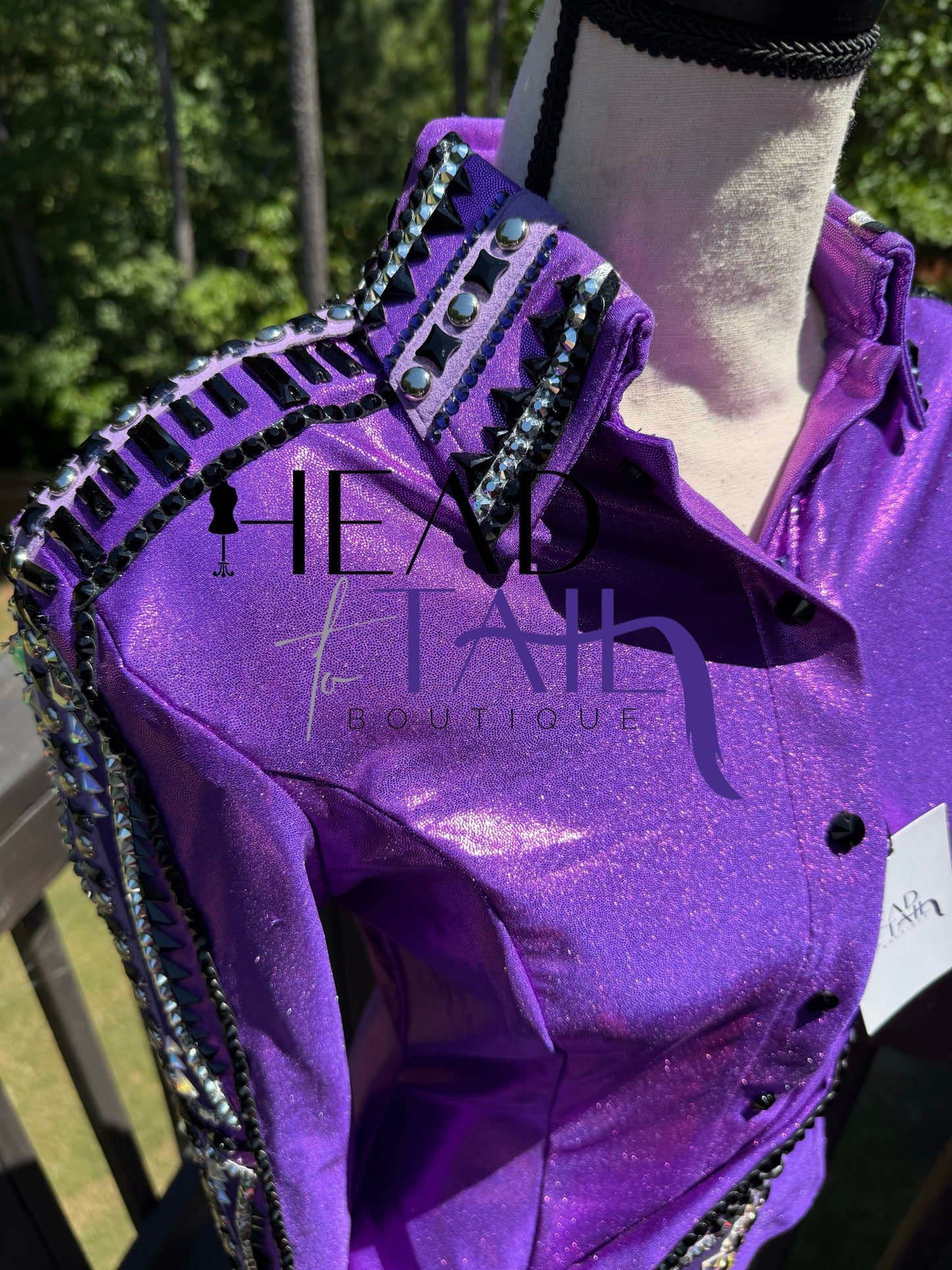 Kevin Garcia Originals Royal Purple Metallic Full Sleeve Design - Size: Custom Piece APX 6/8 SHORT