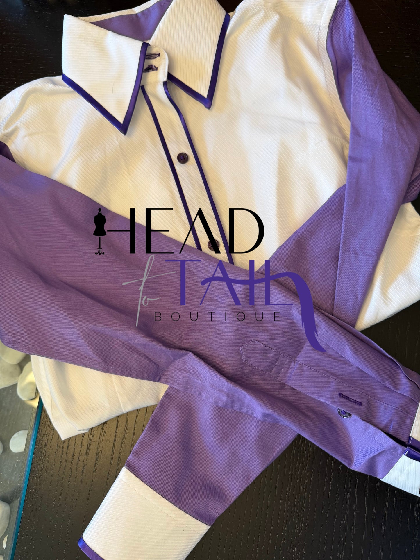 HouseWear Tailored Collection White & Lilac - YOUTH