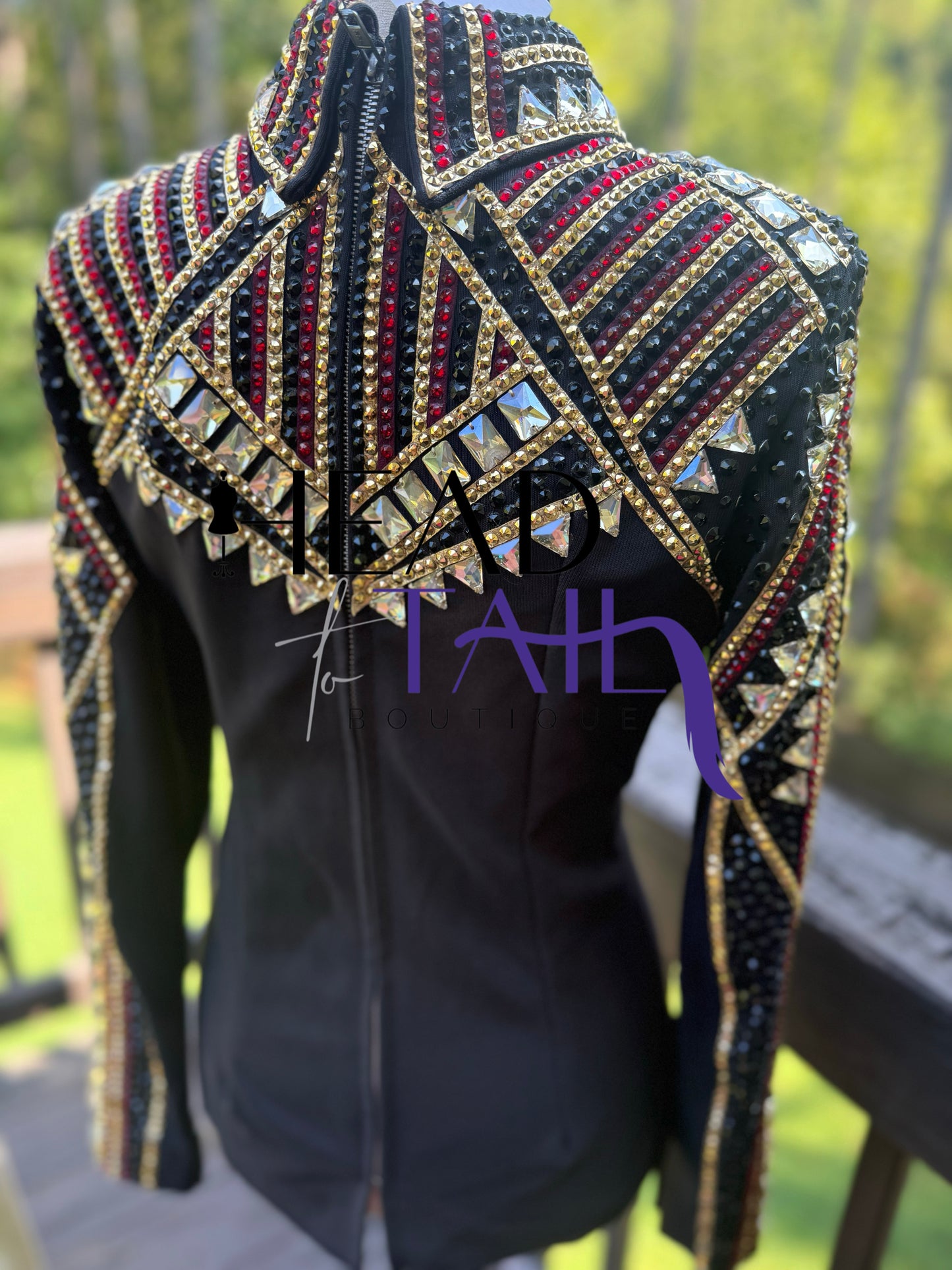 Trudy Black Label Black,  Burgundy & Gold -Small/Medium