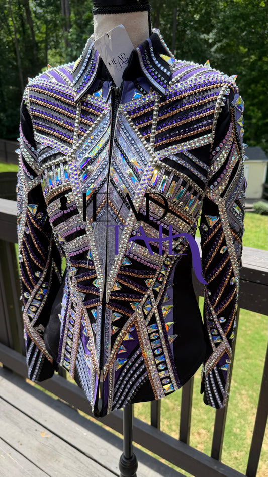 Stella Show Clothing Metallic Purple, Rose Gold & Silver Jacket - Small/Medium
