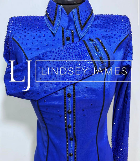 Lindsey James Royal Blue & Black Yoke- Medium
