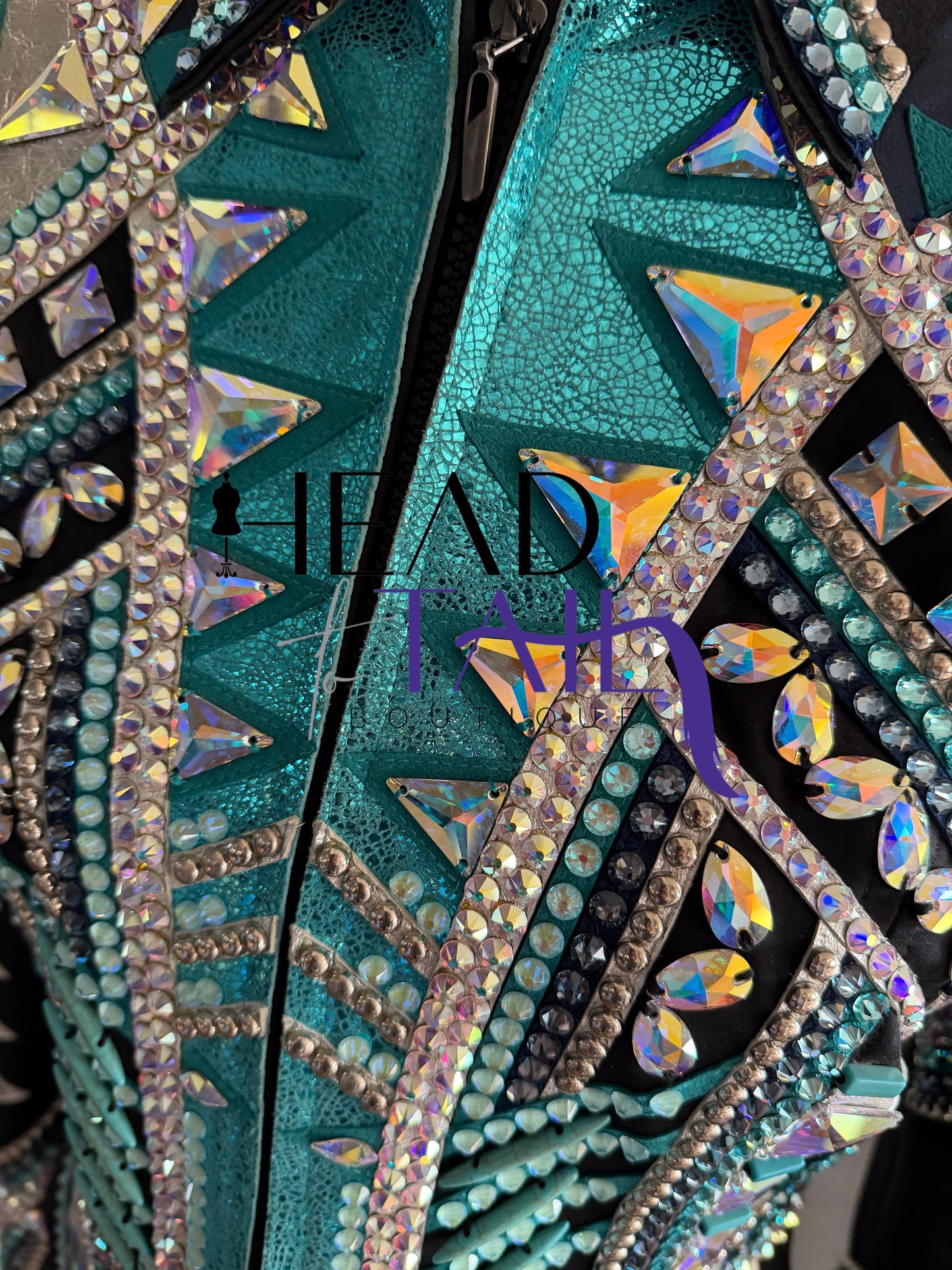 Stella Show Clothing Metallic Teal & Silver Jacket - Small/Medium