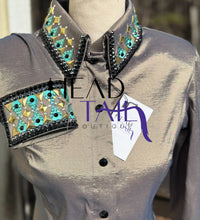 Load image into Gallery viewer, Kevin Garcia Originals Smokey Topaz &amp; Turquoise Day Shirt - Size 10
