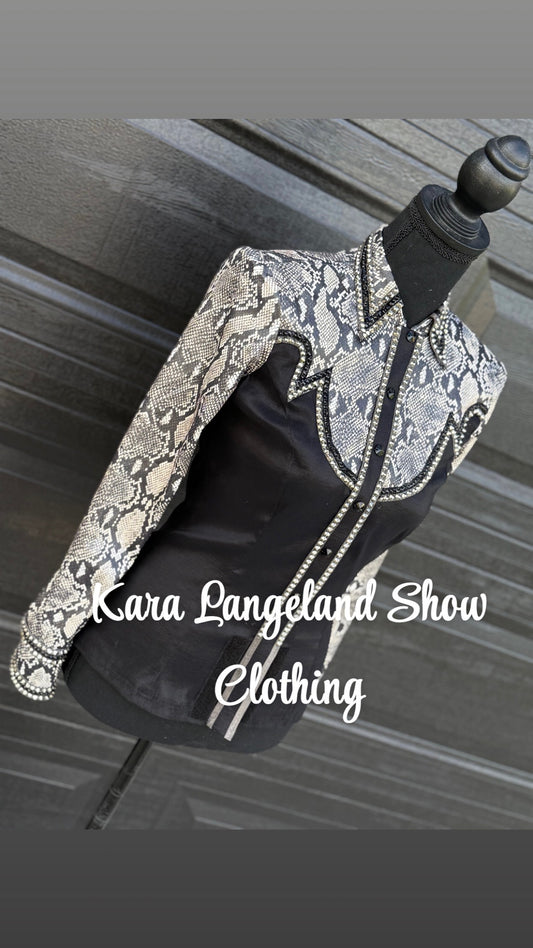 Kara Langeland Black Base w/Snake print - Small/Medium