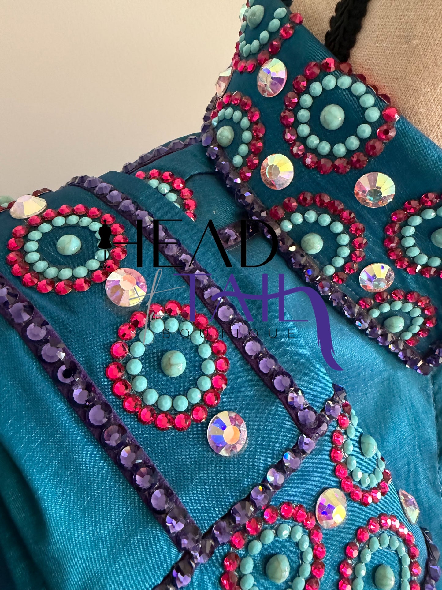 Kevin Garcia Originals Teal, Purple, Magenta & Turquoise Shirt & Bolero - Size 6/8