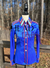 Load image into Gallery viewer, Jolene&#39;s Designs Blue, Red &amp; Light Teal Day Shirt
