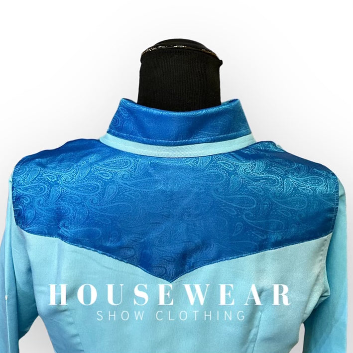 HouseWear Tailored Collection Teal Blue with Yoke - Medium