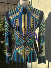 Load image into Gallery viewer, Jolene&#39;s Designs Blues &amp; Gold Showmanship Jacket - Small/Medium
