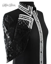 Load image into Gallery viewer, Kevin Garcia Originals Black w/ Sheer Sleeves Day Shirt - Size 4/6
