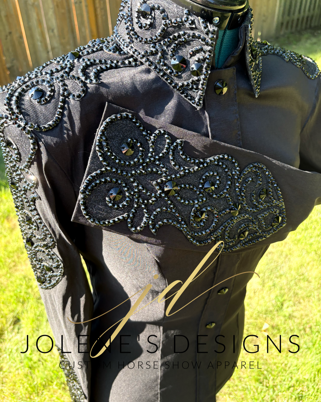 Jolene's Designs Black on Black Day Shirt - Medium