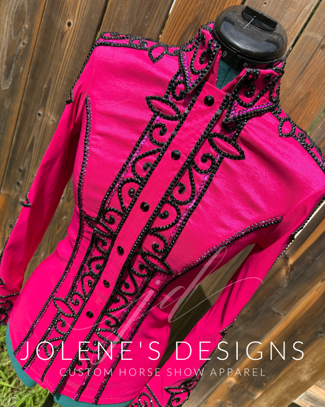 Jolene's Designs Fuchsia and Black Day Shirt - Small