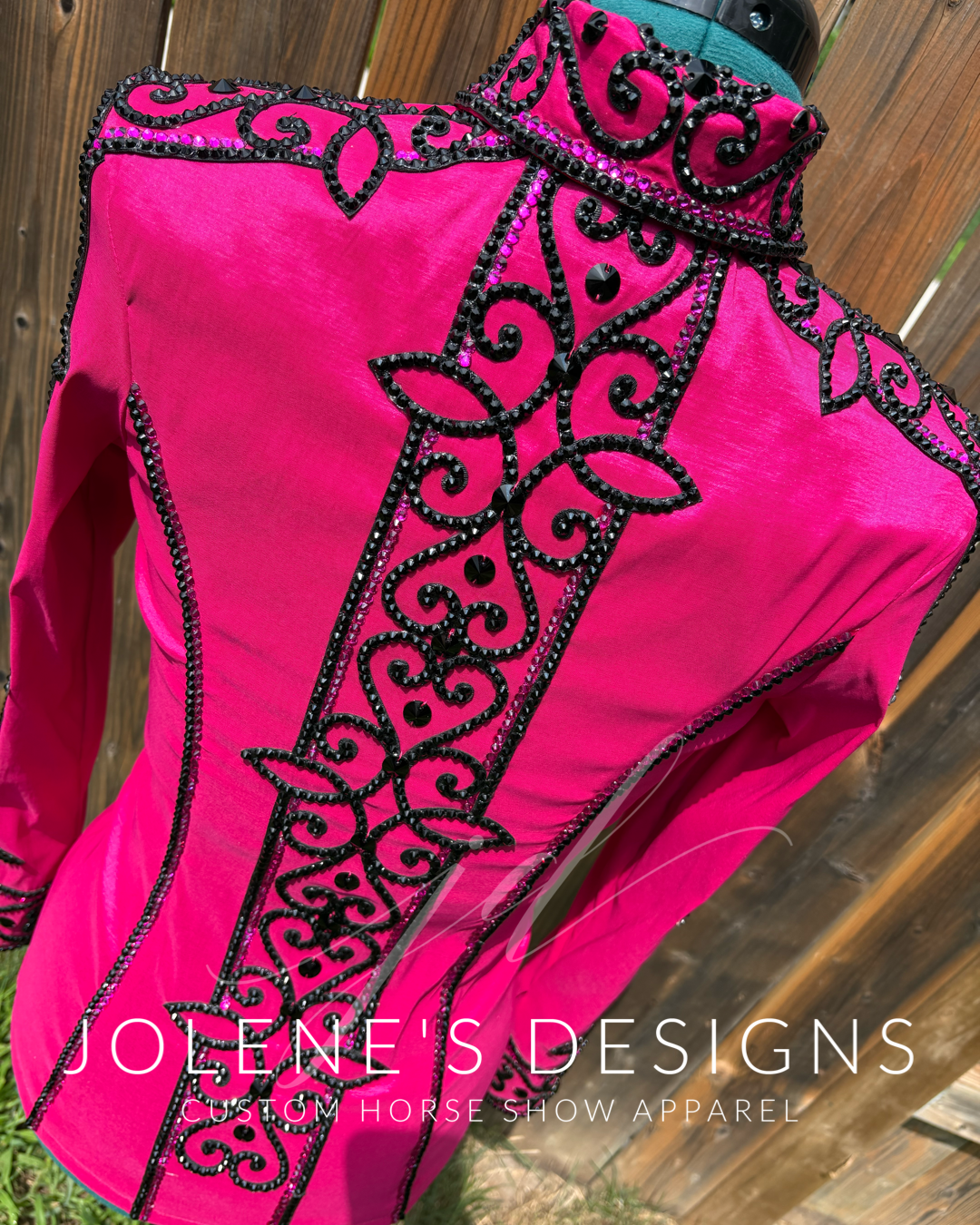 Jolene's Designs Fuchsia and Black Day Shirt - Small