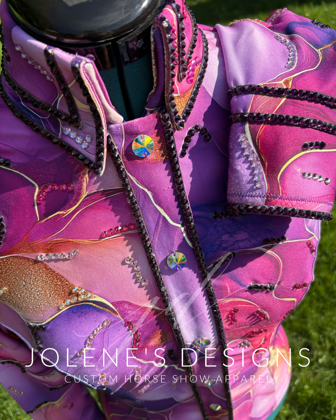 Jolene's Designs Pink-Purple Print Day Shirt - Medium/Large