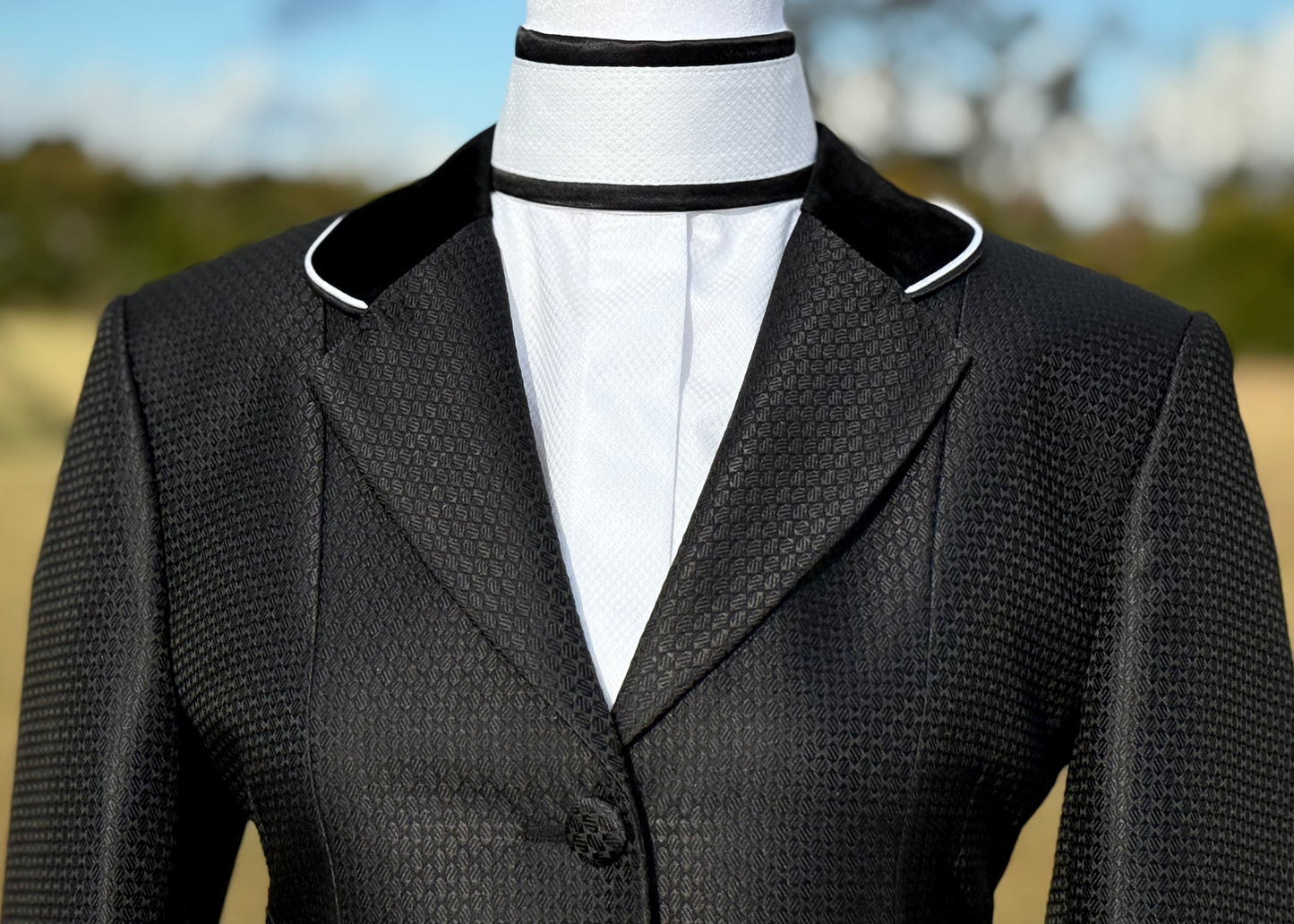 Boo Yah Black Print w/ Shine & Double Piping - Size 16