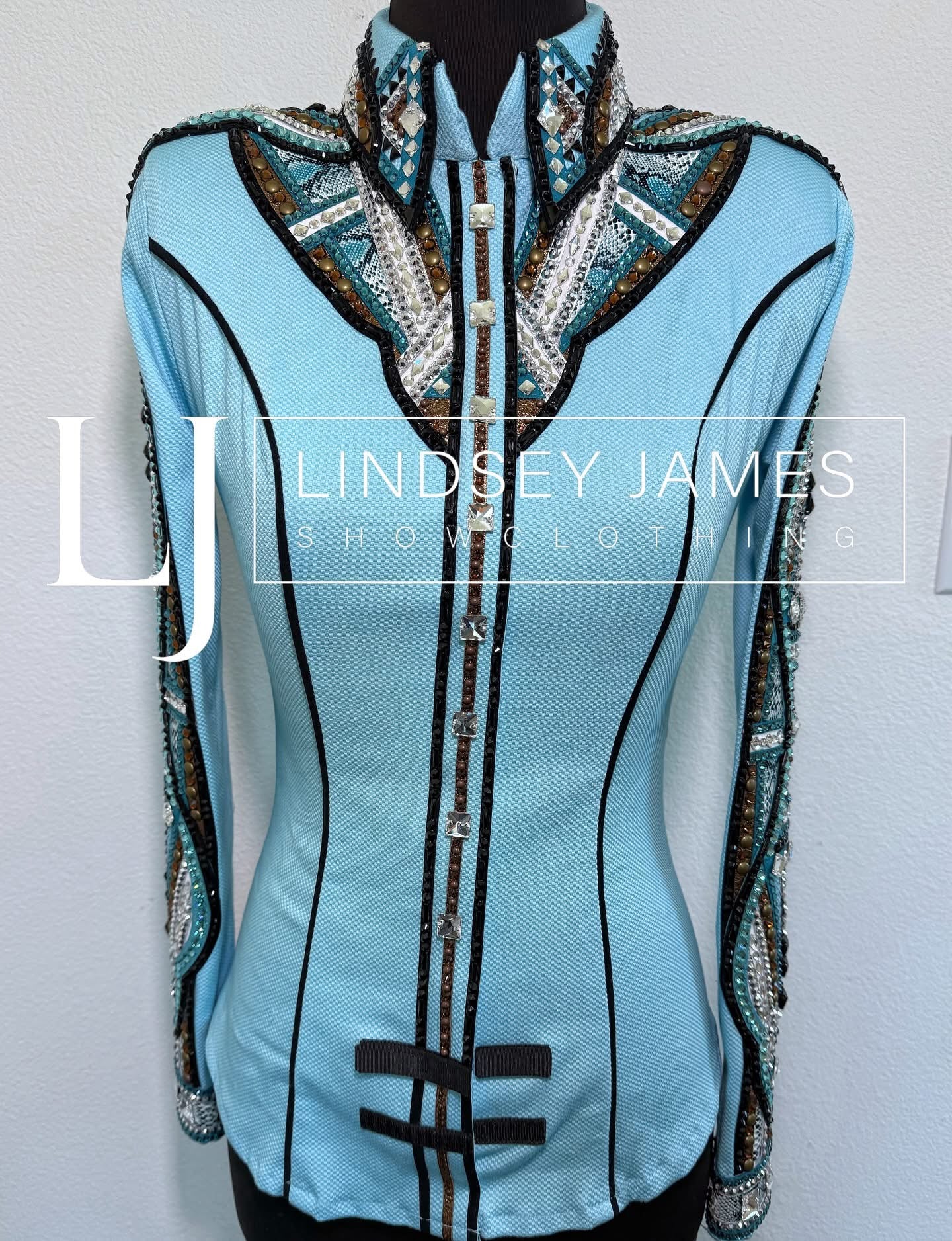 Lindsey James Light Blue, Bronze, Black & White  - Full Sleeve - X-Small/Small