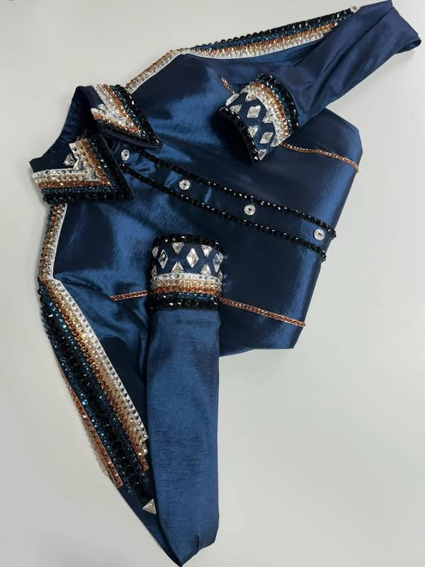 Kevin Garcia Originals Navy, Silver, Copper & Gold Half Sleeve - Size 2/4