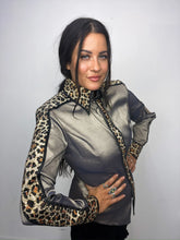 Load image into Gallery viewer, Unbridled Couture Pewter Grey with Full Leopard Rhinestone Accents - Medium
