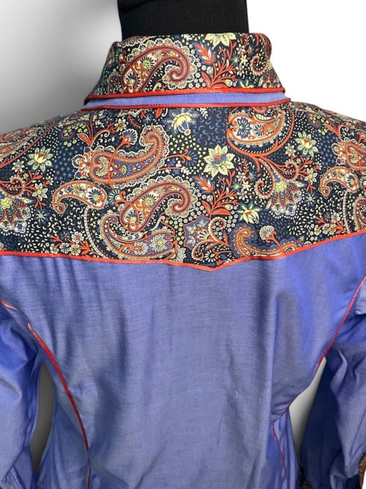 HouseWear Tailored Collection Denim w/ Paisley Yoke - Large