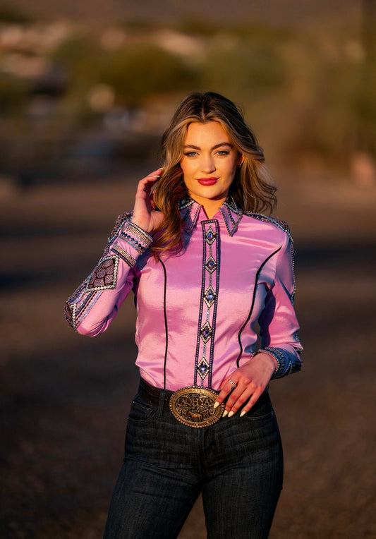 Unbridled Couture Wild Orchid Day Shirt - Small