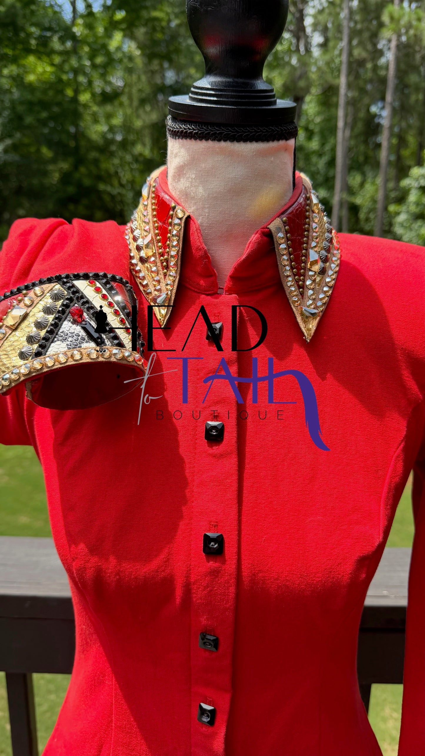 Lindsey James Red, Black, White & Gold - Small