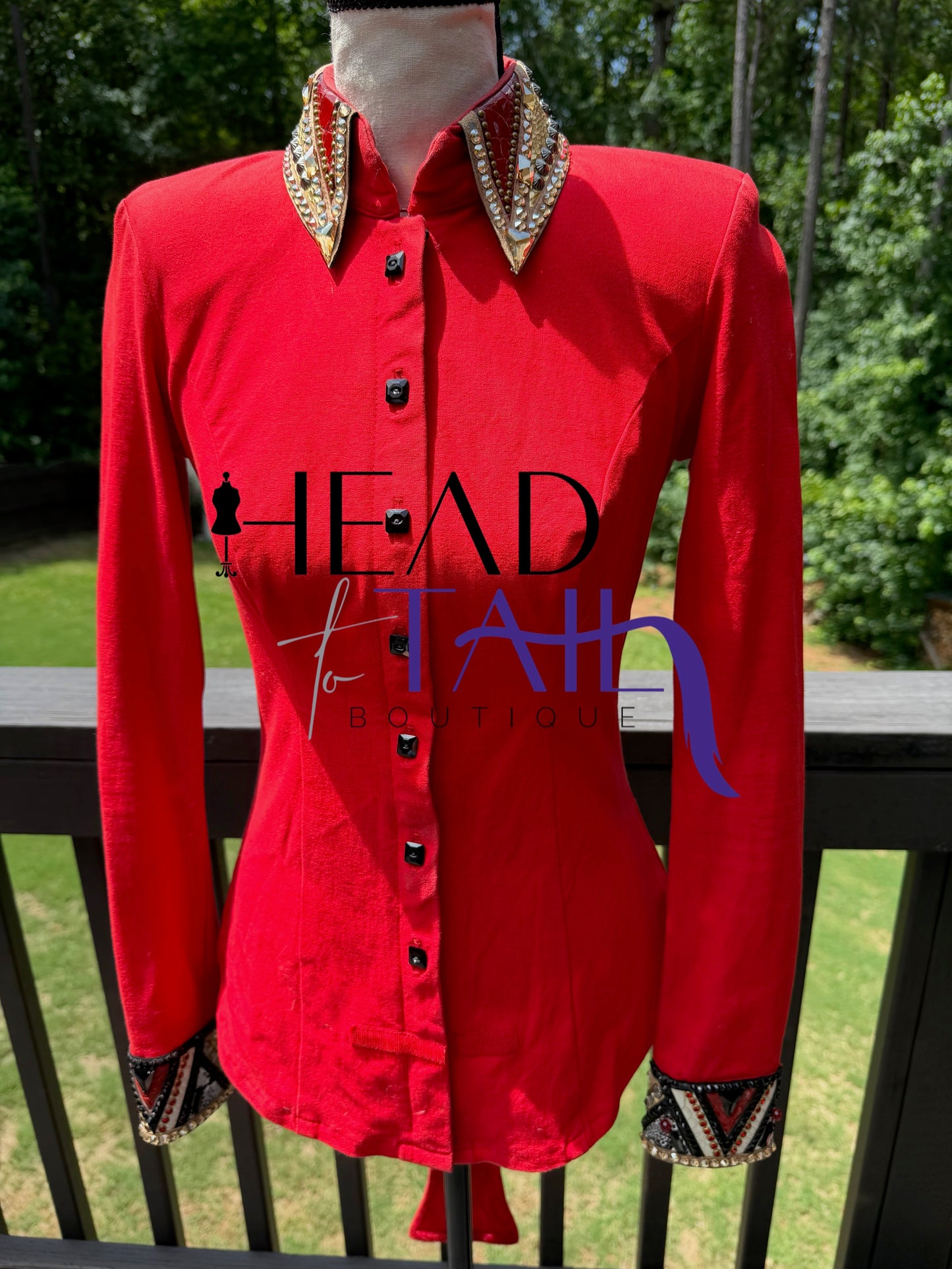 Lindsey James Red, Black, White & Gold - Small