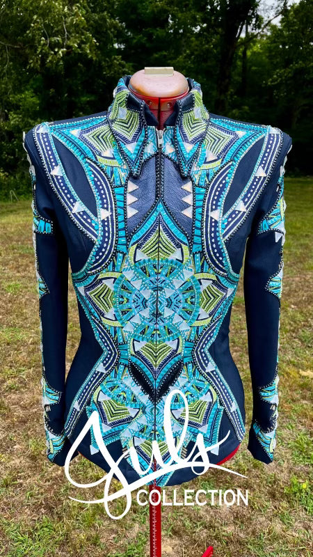 Juls Collection Navy Based w. White & Neon - Medium
